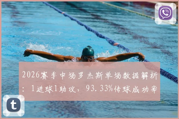 2026赛季中场罗杰斯单场数据解析：1进球1助攻，93.33%传球成功率意味着什么？